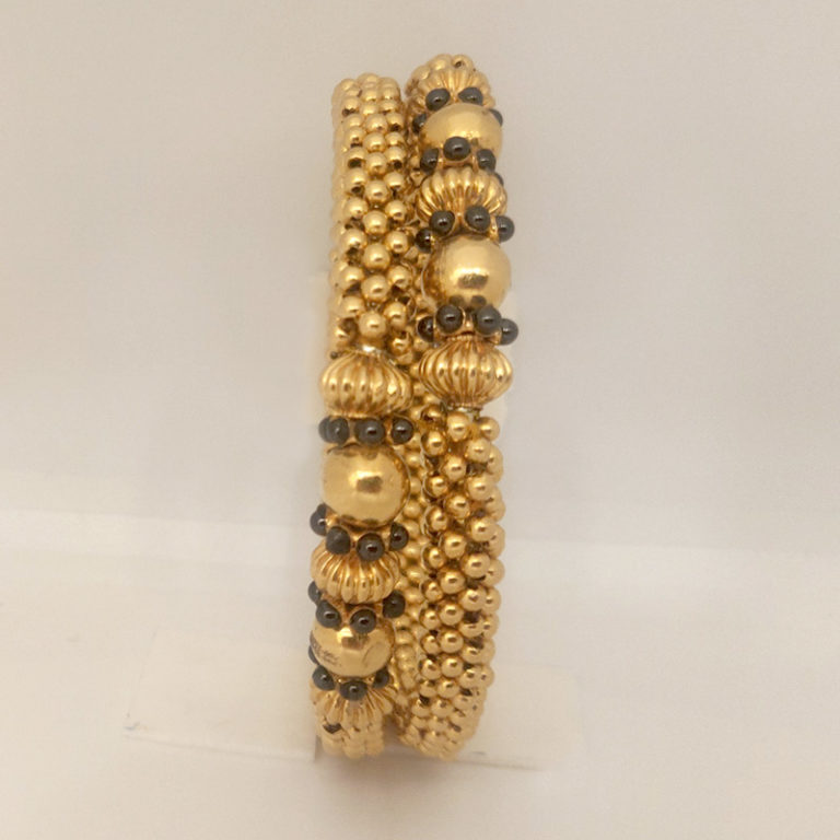 Mgdm Wax Balls Stone Bangles Mahalaxmi Jewels