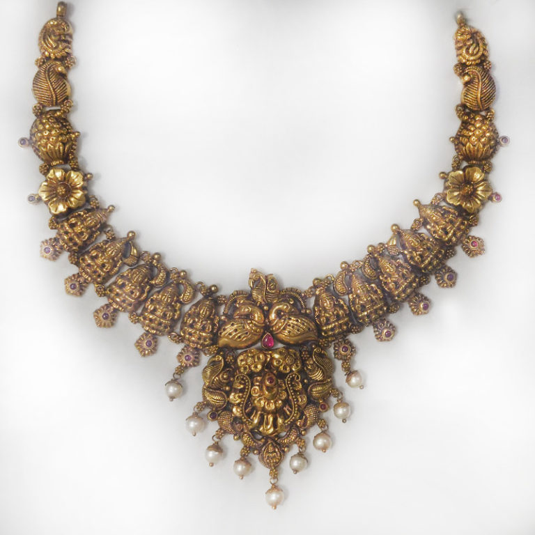 Mgdm Nagas Stone Bridal Necklace Mahalaxmi Jewels