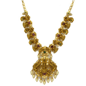MGDM - KASU MALA WITH LEXMI PENDENT NECKLACE MGDM - KASU MALA WITH LEXMI PENDENT NECKLACE