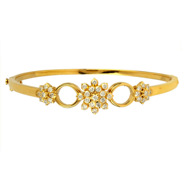 DIAMOND BANGLE DIAMOND STUDDED CLOSE SETTING BRACELET