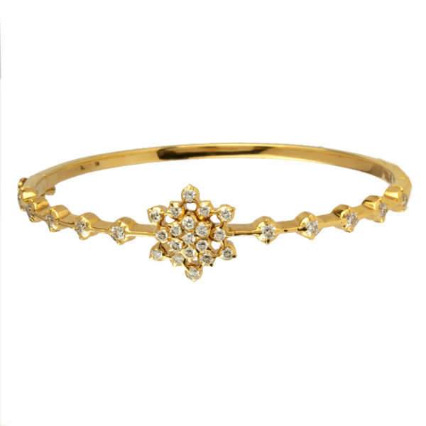 MGDM - KADA OVAL WITH SCREW DIAMOND BRACELET