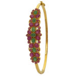 MGDM - RUBY AND EMERALD BRIDAL KADA OVAL WITH LOCK
