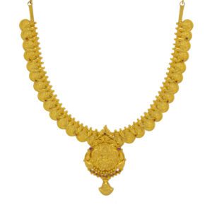 MGDM - KASU STONE WITH LAXMI PENDANT NECKLACE