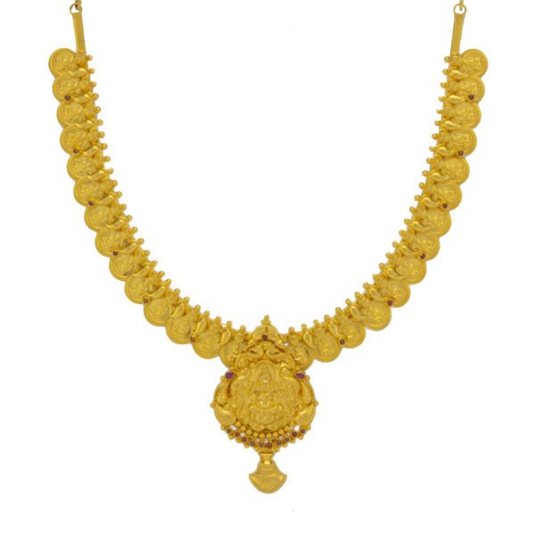 MGDM - KASU STONE WITH LAXMI PENDANT NECKLACE