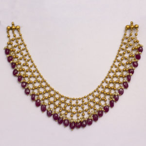 MGDM - SEMI PRECIOUS WITH STUD NECKLACE