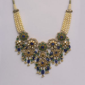 MGDM - MULTI ROW PRECIOUS BEADS BRIDAL NECKLACE MGDM - MULTI ROW PRECIOUS BEADS BRIDAL NECKLACE