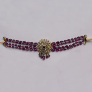MGDM - MULTI ROW PRECIOUS BEADS BRIDAL NECKLACE MGDM - MULTI ROW PRECIOUS BEADS BRIDAL NECKLACE