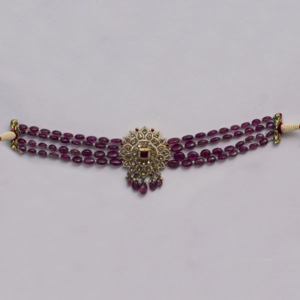 MGDM - PRECIOUS BEADS MULTI ROW BRIDAL CHOKER