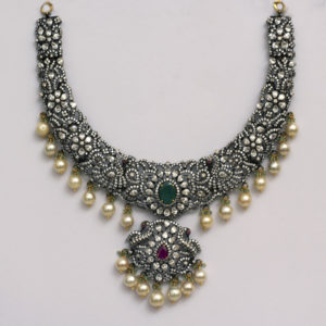 MGDM - PRECIOUS BEADS MULTI ROW BRIDAL CHOKER MGDM - PRECIOUS BEADS MULTI ROW BRIDAL CHOKER