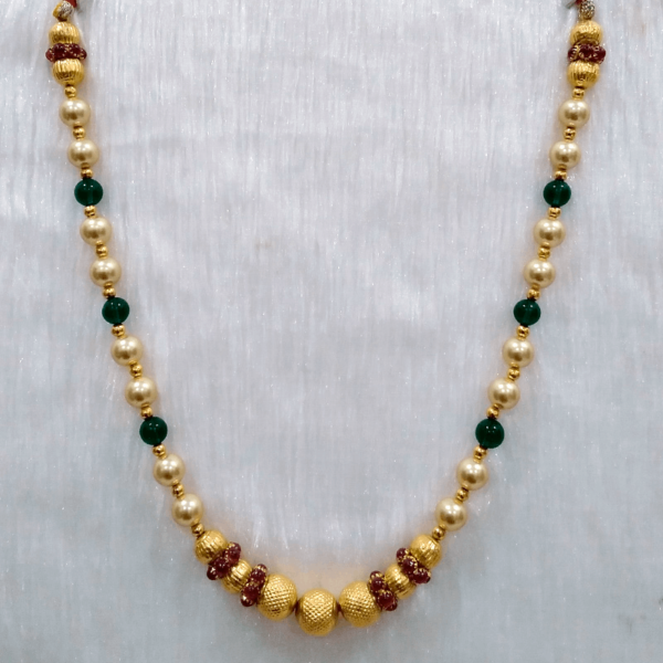 MGDM - KOLAPURI WAX INSIDE STONE NECKLACE