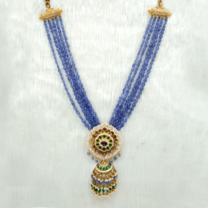 MGDM - MULTI ROW PRECIOUS BEADS BRIDAL NECKLACE