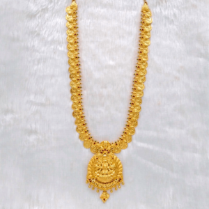 MGDM - KASU MALA STONE WITH PENDANT LAXMI STONE HARAM