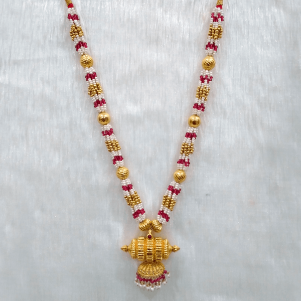 MGDM - KOLAPURI WAX INSIDE STONE NECKLACE