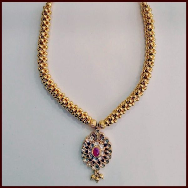 MGDM - GOLD KOLAPURI WAX NECKLACE