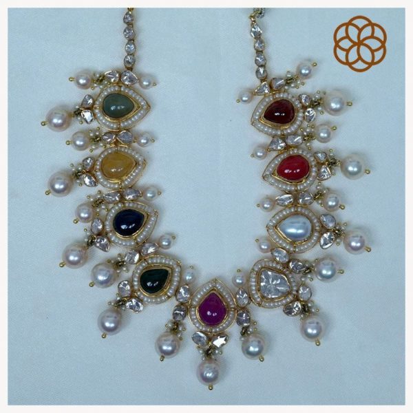 MGDM - DIAMOND STUDDED OPEN SETTING NECKLACE