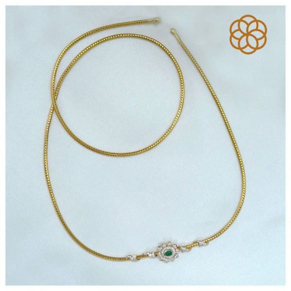 MGDM -DIAMOND STUDDED OPEN SETTING MUGAPPU CHAIN