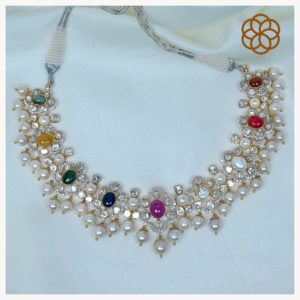 MGDM - DIAMOND STUDDED OPEN SETTING NECKLACE