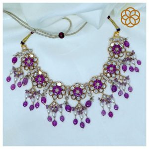 MGDM - DIAMOND STUDDED OPEN SETTING NECKLACE