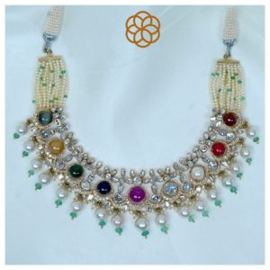 MGDM - DIAMOND STUDDED OPEN SETTING NECKLACE