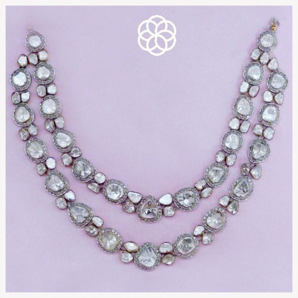 MGDM - DIAMOND STUDDED OPEN SETTING NECKLACE
