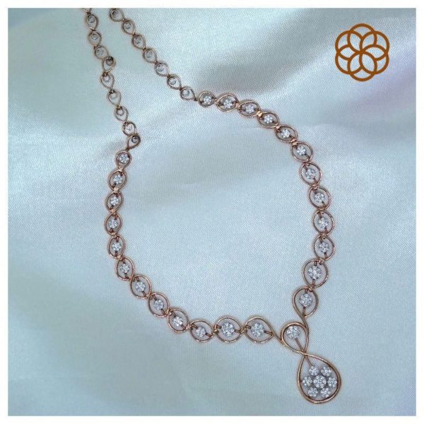 MGDM - DIAMOND STUDDED OPEN SETTING NECKLACE