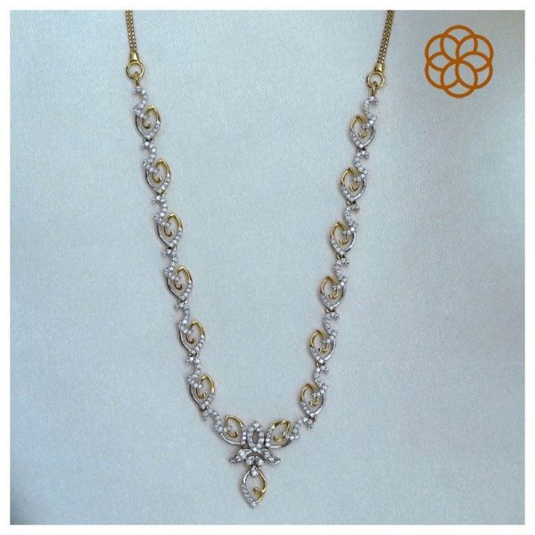 MGDM -DIAMOND STUDDED OPEN SETTING NECKLACE