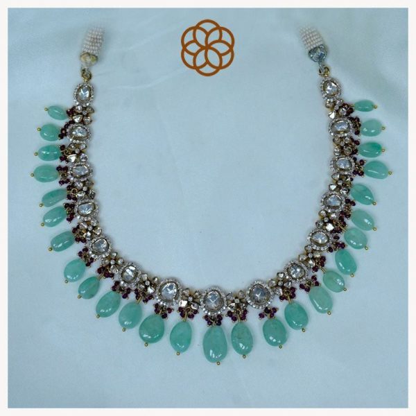 MGDM - DIAMOND STUDDED OPEN SETTING NECKLACE