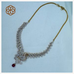 MGDM - DIAMOND STUDDED OPEN SETTING NECKLACE