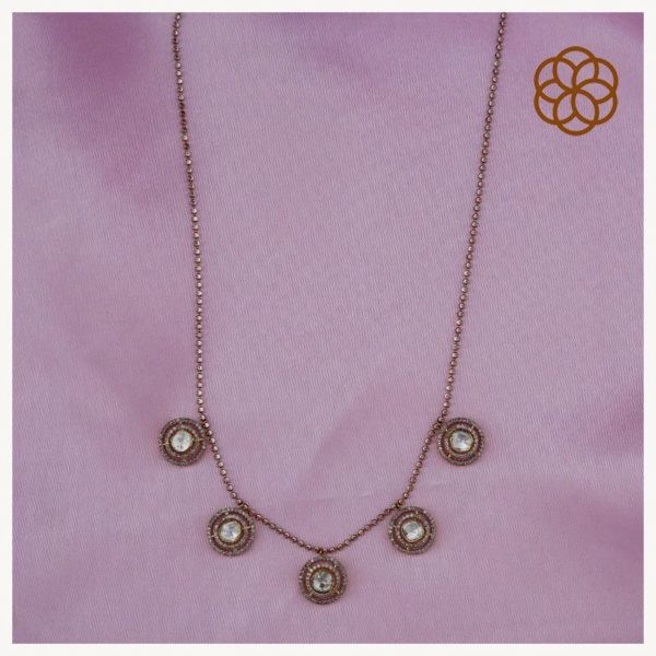 MGDM - DIAMOND STUDDED OPEN SETTING NECKLACE
