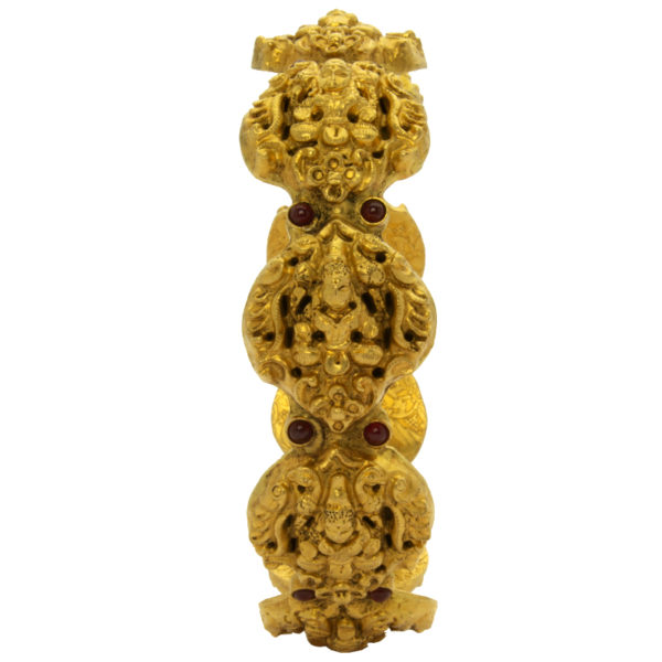Mahalaxmi Gold And Diamond Merchants- Red Antique Real Nagas Stone Bangles