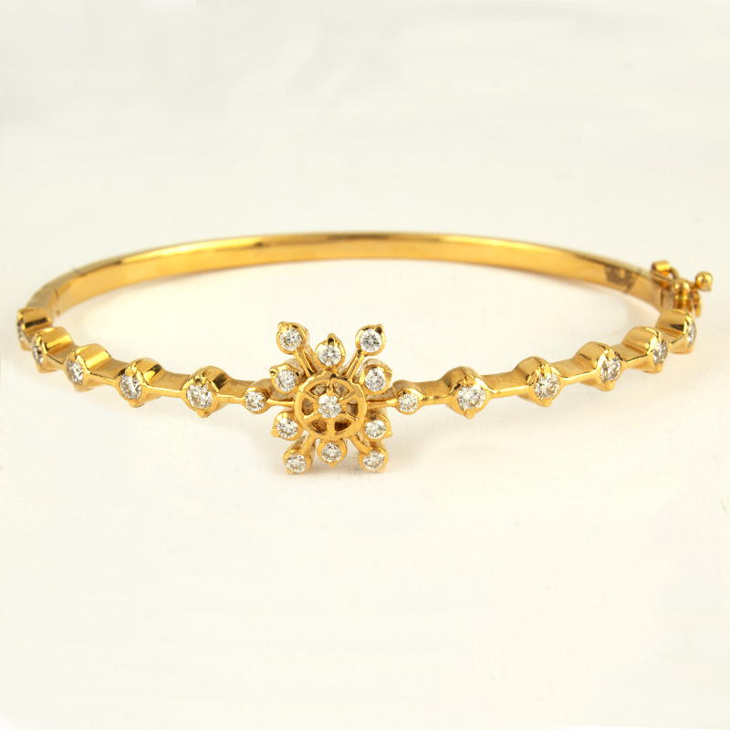 Om Diamond Bracelet Kada Graceful Design Gold Plated For Men - Style A196 –  Soni Fashion®
