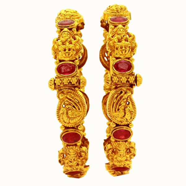 Mahalaxmi Gold And Diamond Merchants- Pair Bangles Precious Stones