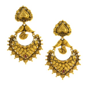 Mahalaxmi Gold and Diamond Merchants-real Nagas Peacock Stone Stud