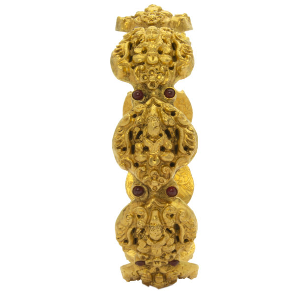 Mahalaxmi Gold And Diamond Merchants- Red Antique Real Nagas Stone Bangles