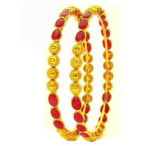 Mahalaxmi Gold And Diamond Merchants- Pair Bangles Precious Stones