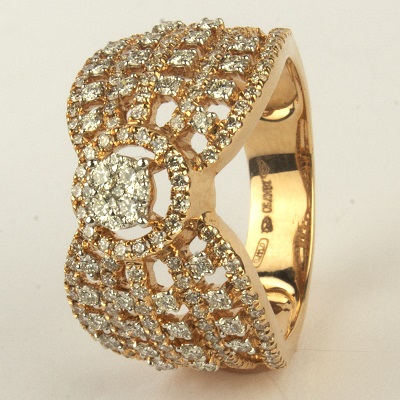 Silver Mesh Gleaming Ladies Ring | SEHGAL GOLD ORNAMENTS PVT. LTD.
