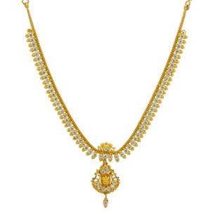 Mahalaxmi Gold and Diamond Bridal Jewellery – Stone Necklace