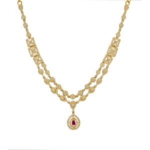 Mahalaxmi Gold and Diamond Bridal Jewellery – Stone Necklace