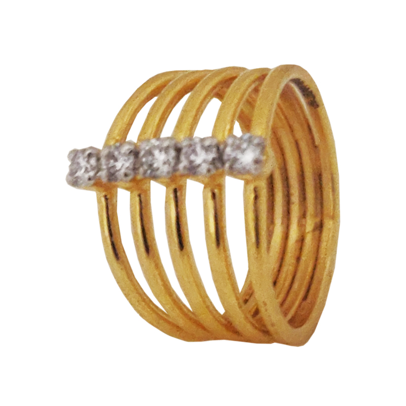 Amazon.com: 10K Yellow Gold Diamond Cut Croissant Dome Ring - Size 4:  Clothing, Shoes & Jewelry