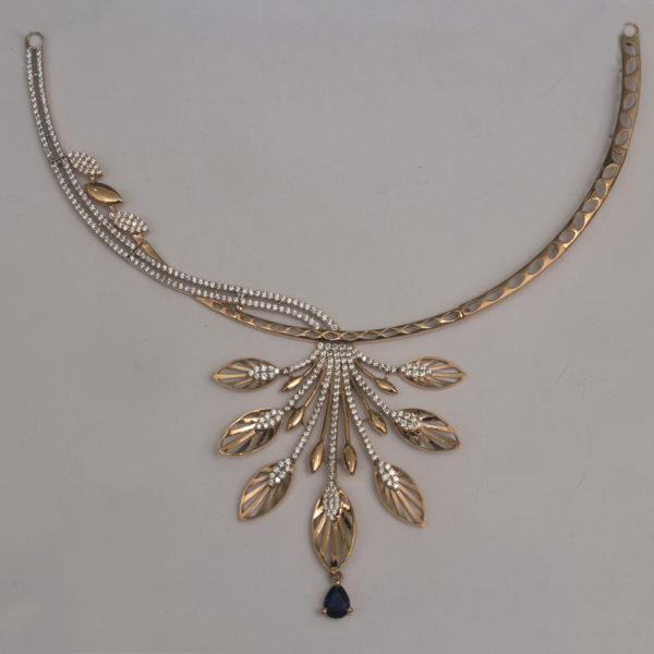 MGDM - ROSE GOLD RAJKOT STONE NECKLACE