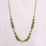 MGDM - SEMI PRECIOUS WITH STUD NECKLACE