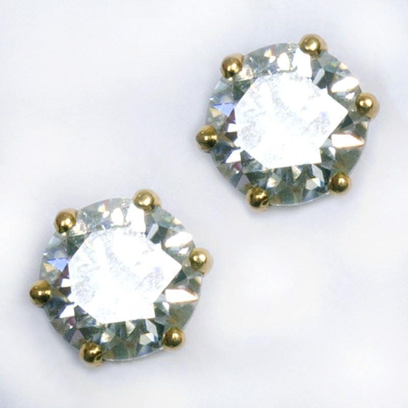 Gorgeous Diamond Sapphire Ruby Earring White 18K Gold Stud Earrings Ge –  AmpearlBeads