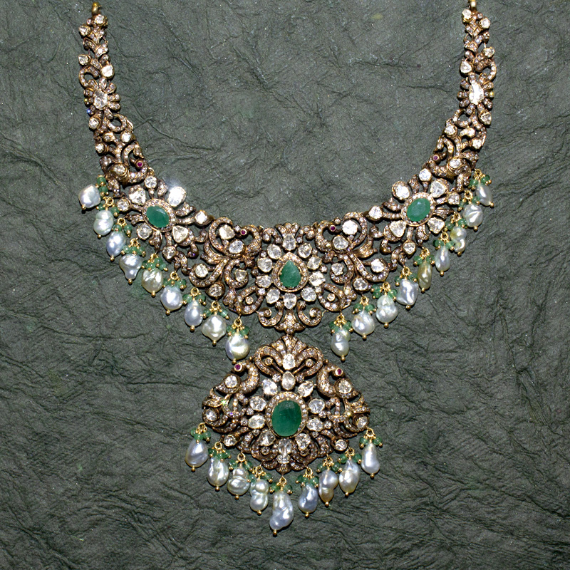 Retailer of Fancy diamond necklace set 916 | Jewelxy - 205110