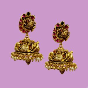 Mahalaxmi Gold Jewellery - NAGAS STONE BRIDAL SET JIMIKKI