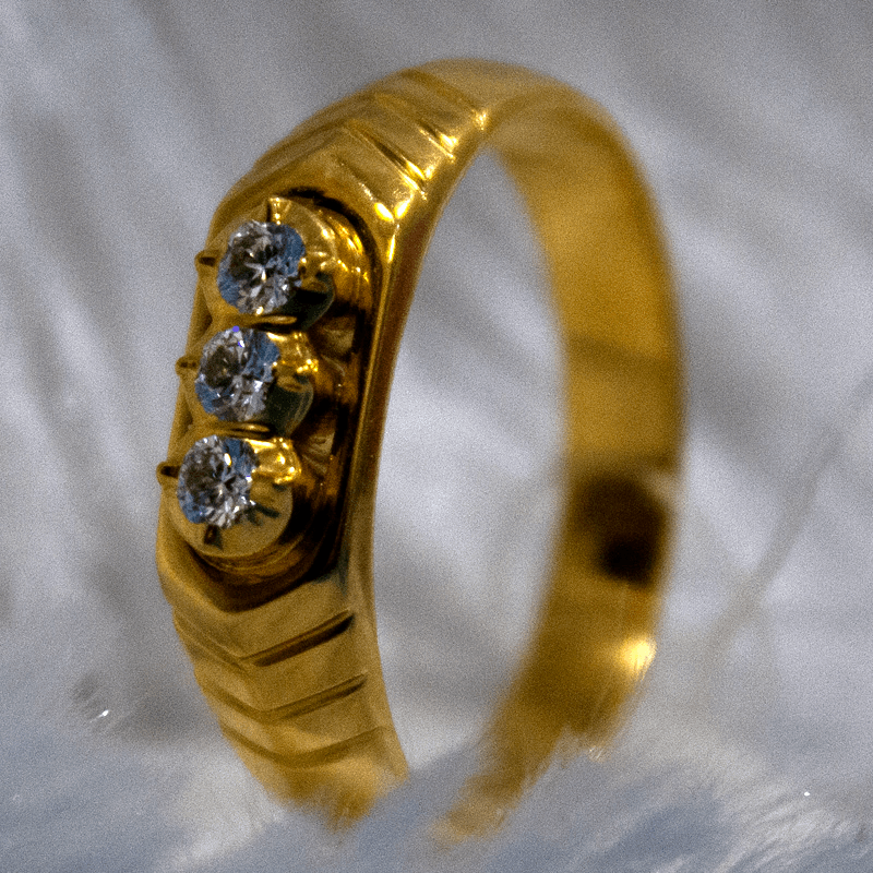 Men's Diamond Wedding Band Semi-Eternity 18K Gold 0.45 ct-G,VS  (G-H/VS1-VS2) – Glitz Design