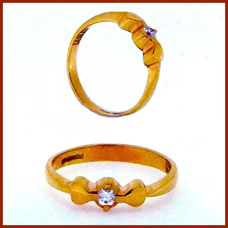 Round 18kt Yellow Gold Diamond Ladies Ring, Weight: 2 Gms at Rs 16500 in  Mumbai