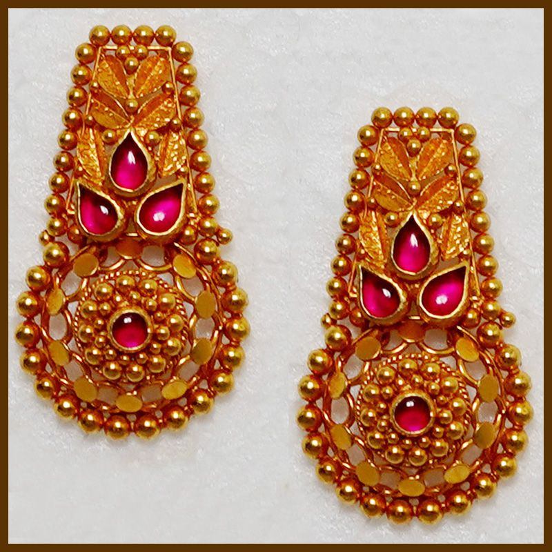 Chandbali 916 hall mark | Gold jewelry prom, Wedding jewellery designs,  Beaded necklace designs