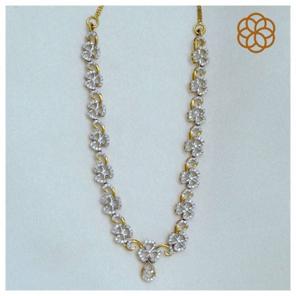 MGDM - DIAMOND STUDDED OPEN SETTING NECKLACE